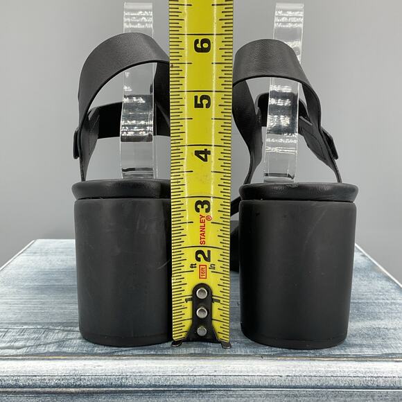 NEW Naturalizer Women’s Genn Riser 2 Leather Strappy Heels Black Size 9M - Picture 4 of 10